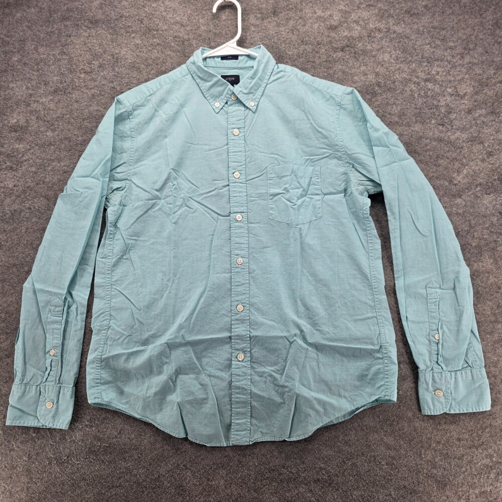 J Crew Shirt Mens Large Button Down Slim Long Sleeve Blue